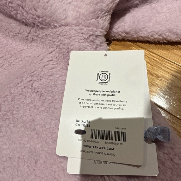 NWT Athleta Girl Purple Sherpa Size XL/14 - Picture 5 of 10